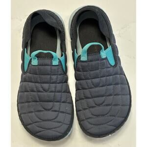 Merrell Hut Moc Shoe Women 7 Slip On Quilted Water Resistant Slipper Turquoise